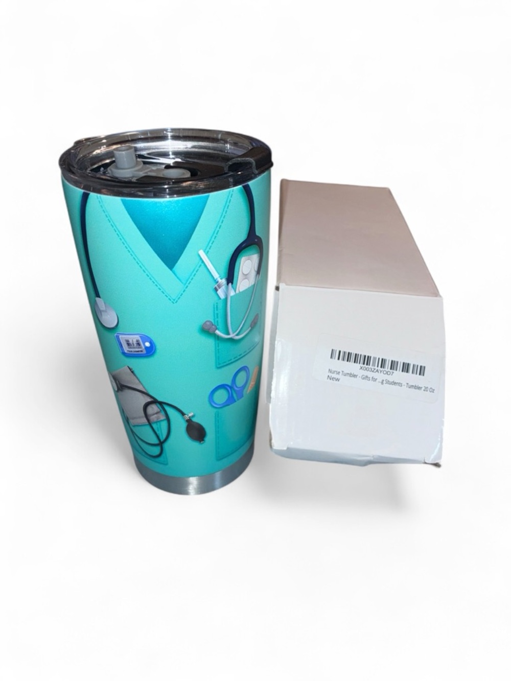Nurse Scrub Print 20oz Stainless Steel Tumbler